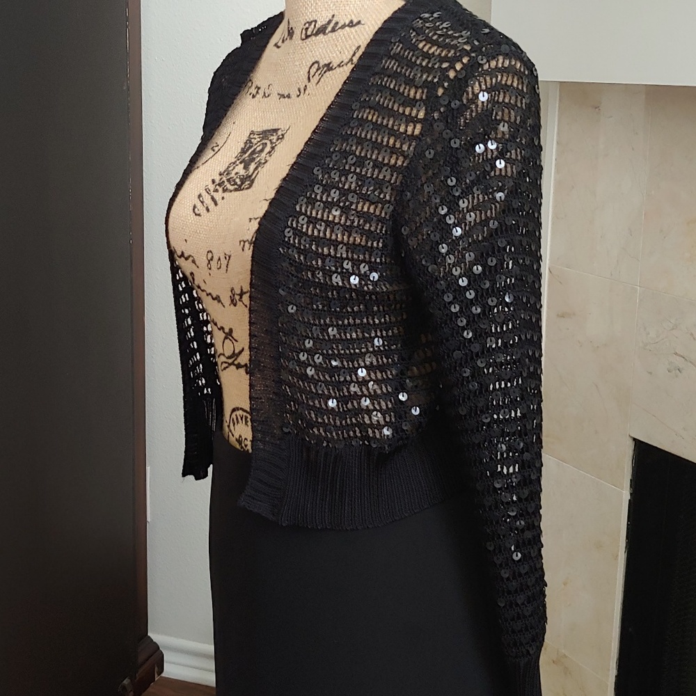 Cropped/Sequined Knitted Sweater Vest, NWT! - Picture 1 of 5